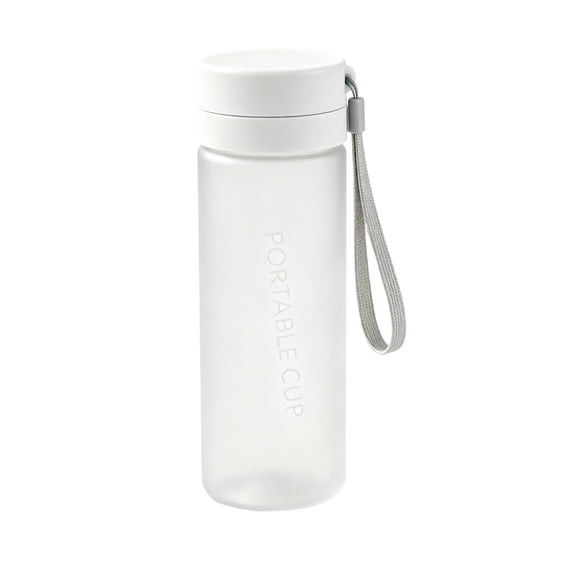 MOPOOR Small High-Temperature Wide Mouth Drink Bottle,Portable Water Bottle with Lanyard Plastic Reusable Drinking Cup Leakproof Travel Water Bottle for Gym Office Home Travel Outdoor Sports