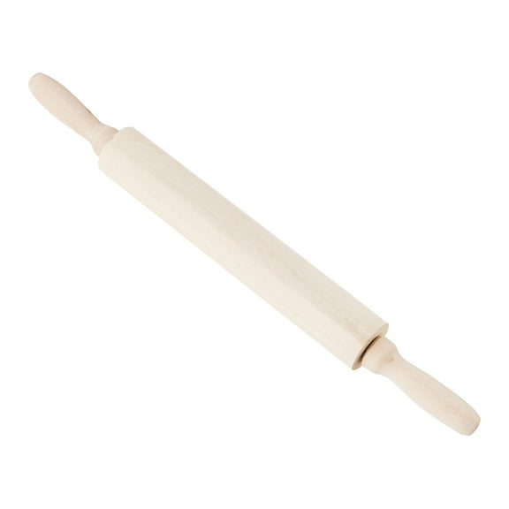 MOPOOR Solid Wooden Rolling Pin for Baking and Dough Preparation,Traditional Wood Tool for Flattening Fondant,Pizza,Pie Crust,Cookies, Also Used As Press Stick for Dumpling Making Activity