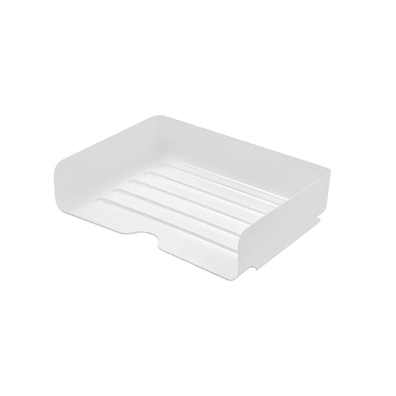 MOPOOR Stackable Letter Paper Tray,Stackable A 4 Paper Document Organizer Tray White PP Plastic Desk File Organizer Paper Sorter for Letter/A4 Size Folders Documents, Mesh Made