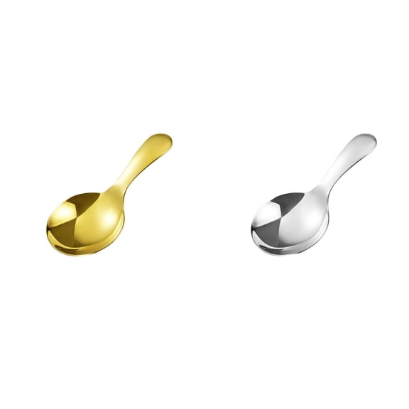 MOPOOR Stainless Steel Mini Spoons,Short Handle Salt & Dessert Spoons for Tasting, Seasoning, Coffee, Ice Cream, Cake, Dessert Tasting Spoon Condiments Spoon for Kitchen Home Restaurant