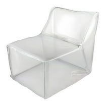 MOPOOR Stuffed Animal Storage Bean Bag Chair Sofa Cover Zipper Large Transparent PVC Stuffed Animal Organizer Bean Bag Seat Only for Organizing Rooms Plush When Filled