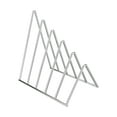 thumbnail image 1 of MOPOOR Triangle Desk File Organizer, 7 Slots Metal File Sorter Magazine Holder Document Rack,Desktop Bookshelf Organizer for Office Home School Bookcase Magazine Holder for Home Decor, 1 of 8