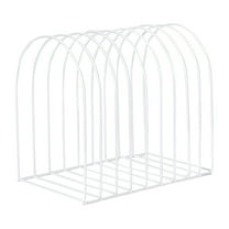 MOPOOR Triangle Desk Organizers Metal Wire Magazine Holder 7 Sections Decorative File Folder Organizer Vinyl Record Storage Office for Desk - Gold Magazine File Holder