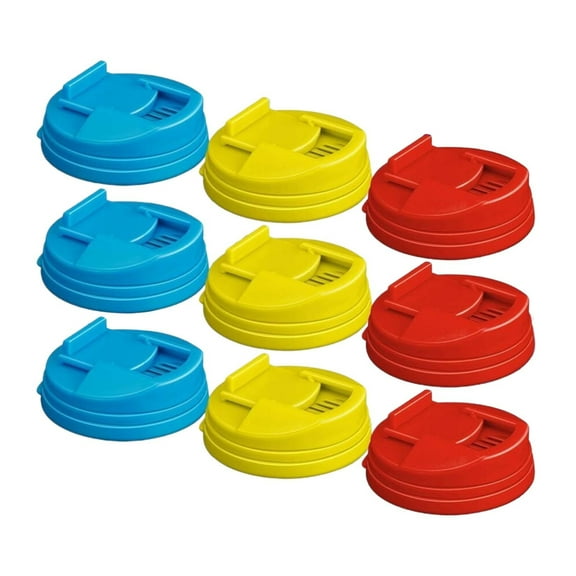 MOPOOR Upgraded Can Covers, Reusable Plastic Can Lid Covers, Round Protector Spill Stopper, for Fit Standard Size Cans 2.4 Inches, for Cola, Soda, Beer