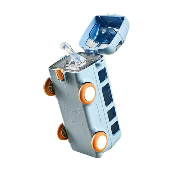 MOPOOR​ Water Cup, for Bus, Car, Portable, Summer, High Value, Straw Cup, Plastic, Small Square, Cute Cartoon, Locking Flip Lid, Travel Water Bottle, Leakproof, for Outdoor