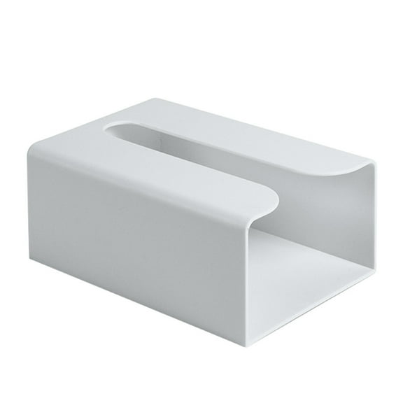 MOPOOR Waterproof Bathroom Punch-free Wall Mount Tissue Box Roll Paper Box Tool,Pet Proof Plastic TP Tissue Holder Dispenser Full Covered Adhesive Mounted Box for RV Shower TP Roll