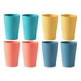 thumbnail image 1 of MOPOOR Wheat Straw Drinking Cups,Small Plastic Cups Reusable, BPA Free Unbreakable Water Cups for Kitchen and Dining,Dishwasher and Microwave Safe, 1 of 9