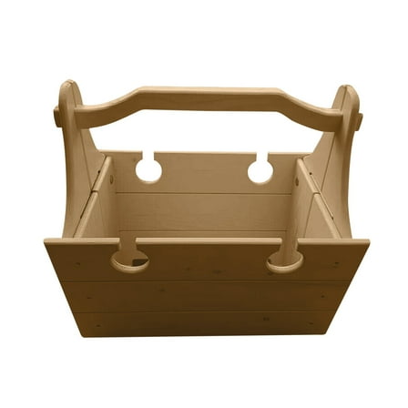 MOPOOR Wooden Outdoor Folding Picnic Basket Table, Folding Picnic Table with Wine Glass Holder, Picnic Table Convertible Storage Wooden Basket, Natural Travel Camping Equipment