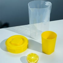 MOQIN 0.66 Gallon/2.5 Litre Plastic Pitcher with Lid BPA-FREE Eco-Friendly Carafes Mix Drinks, Water Jug Water Jug with Handle for Tea, Juices, Milk, Cold or Hot Beverages