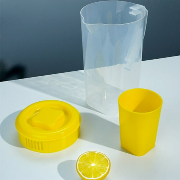 MOQIN 0.66 Gallon/2.5 Litre Plastic Pitcher with Lid BPA-FREE Eco-Friendly Carafes Mix Drinks, Water Jug Water Jug with Handle for Tea, Juices, Milk, Cold or Hot Beverages