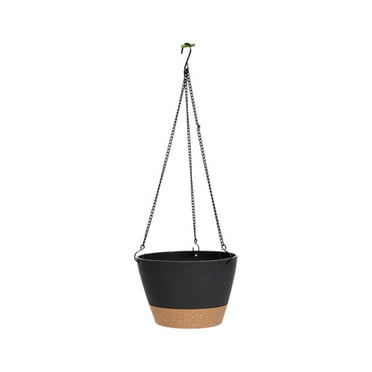 MOQIN 10 Inch Hanging Planters for Indoor Outdoor Plants, Self Watering Hanging Pot with Drainage Holes & Removable Tray Hanging Baskets Flower Pots for Garden Home