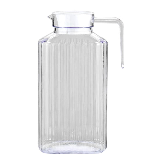 MOQIN 1Pack 1 Gallon /4L Acrylic Pitchers,Large Clear Plastic Pitcher with Removable Lid, Transparent Juice Jug Water Pitcher for Iced Tea, Sangria, Lemonade, Cold or Hot Beverages