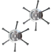 MOQIN 2 Pack 6 inch Steel Wire Brush Cutter Trimmer Head, Wired Trimmer Head Replacement for Electric Battery Powered Cordless String Trimmer, Weed Eater