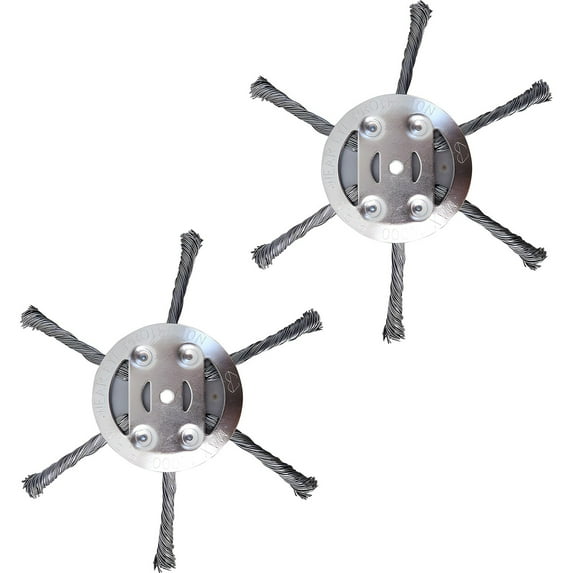 6 inch Steel Wire Brush Cutter Trimmer Head, Wired Trimmer Head Replacement for Electric Battery Powered Cordless String Trimmer, Weed Eater