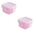 thumbnail image 1 of MOQIN 2-Pack Mini BPA-Free Plastic Food Storage Containers | Stackable Airtight Lunch Boxes for Kids | Portable Square Snack Pots for School Snacks, Leftovers & Pantry Organization,150ml, 1 of 6