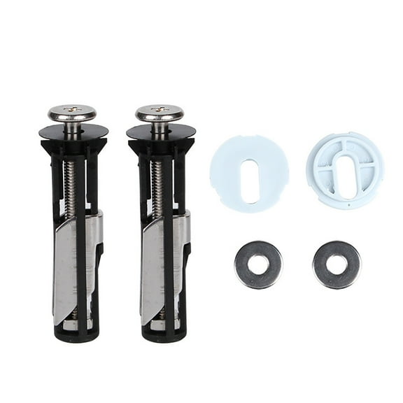 MOQIN 2 Pack Toilet Seat Bolts, Hinge Bolt Screws Toilet Seat Fixings Fix Expanding Rubber Top Nuts Screws Mount Seat Hardware Replacement Parts Kit (for 18/28mm Hole Toilet Seats)