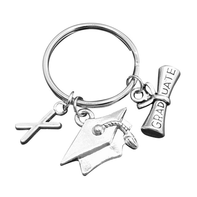 MOQIN 2024 Graduation Gifts Keychain For Women Graduation Keychain For Her Him Initial Graduation Gift For Classmates, Graduation Party Gift