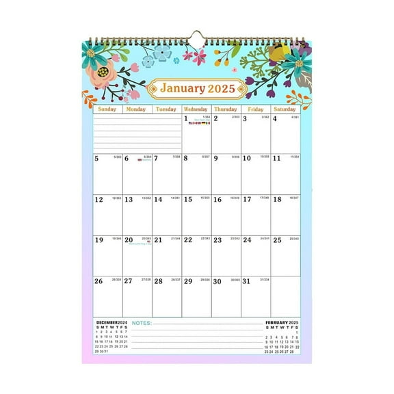 MOQIN 2025-2026 Calendar -Includes January 2025 to June 2026 -18 Monthly Wall Calendar 2025-2026,16 x 12",2025 Hanging Calendar Vertical Small Calendar for Desk Wall Family Paper Calendar