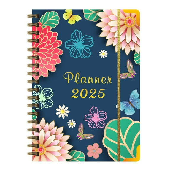 MOQIN 2025 Planner - Weekly and Monthly Planner Book, January 2025 - December 2025, Hard Cover Calendar Planner with Tabs, Notes Pages, Inner Pocket, A5 (6.1" x 8.6")