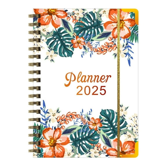 MOQIN 2025 Planner - Weekly and Monthly Planner Book, January 2025 - December 2025, Hard Cover Calendar Planner with Tabs, Notes Pages, Inner Pocket, A5 (6.1" x 8.6")