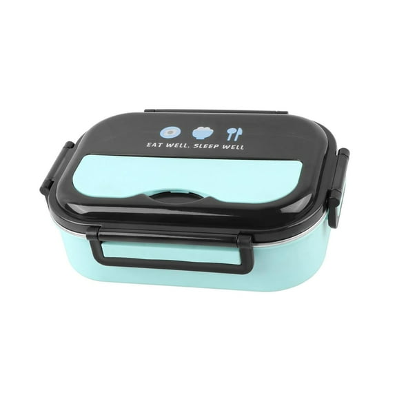 MOQIN 304 Stainless Steel 2-Compartment Lunch Box | Vacuum Insulated Food Storage Container | Heat/Cold Retention Sealed Box for Adults, Students & Construction Workers