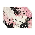 thumbnail image 1 of MOQIN 4 Pcs Halloween Placemats 12"x18" Gothic Bat Placemats Kitchen Decoration Washable Witch Place Mats Rectangle Skull Table Mats for Halloween Dining Table Accessories, 1 of 9