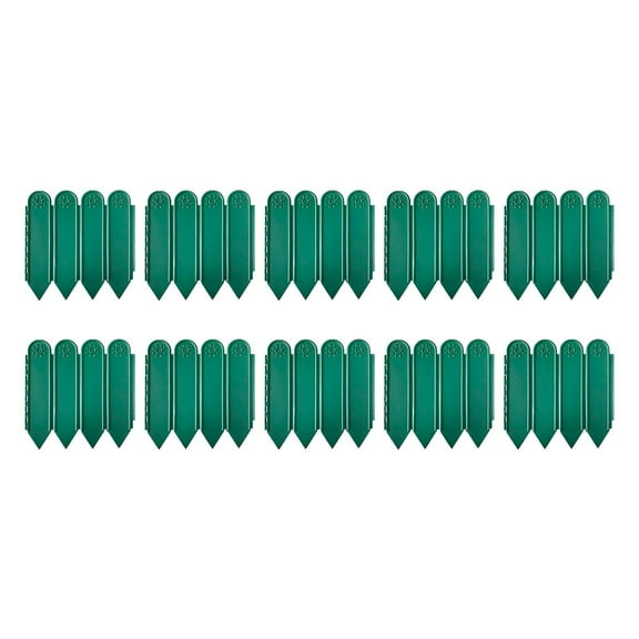 MOQIN 8.6 in Tall Black Garden Edging Borders,6.6Ft No Dig Landscaping Edging, 4 Pcs Plastic Interlocking Decorative Garden Fences Edging, Lawn Edge Flower Bed Border for DIY Patio Walkways Yard