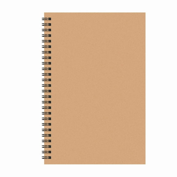 MOQIN A5 Soft Cover Unlined Spiral Notebooks,Sketch Books Writing Pad Bullet Travel Memo Notepads Diary Planner for Work Women, Wirebound Memo Notepads, 8 inch x 5.1 inch (Brown)