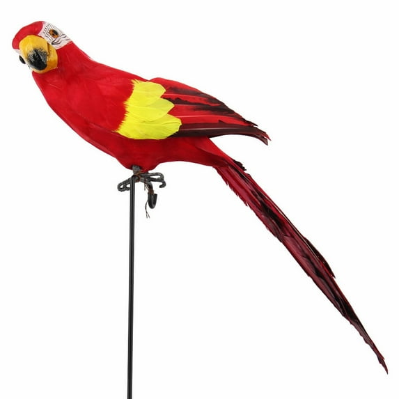 MOQIN Artificial Parrot, 45CM Artificial Birds Birds Parrot Figure Decor for Craft Jungle Garden Home Ornament Decoration, Assorted Colors