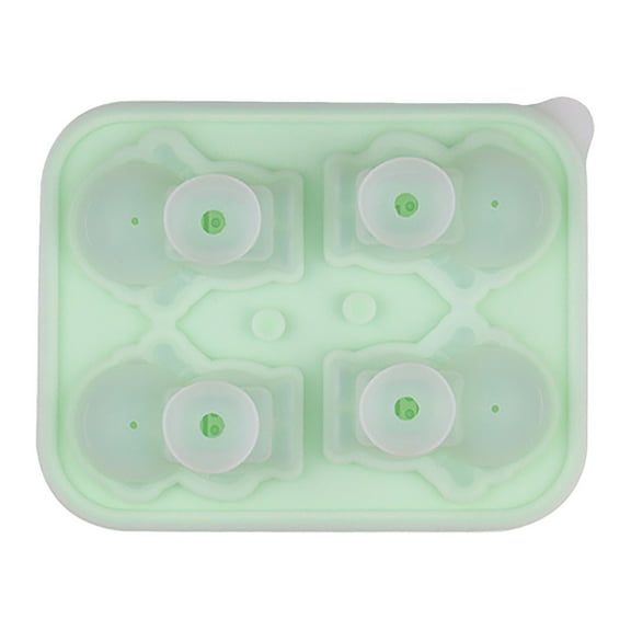 MOQIN Astronaut & Animal Silicone Ice Cube Set - 4-Cavities 3D Galaxy Space Theme Trays for Science Parties, Large Whiskey Cube Mold with Easy Release Freezer Lids