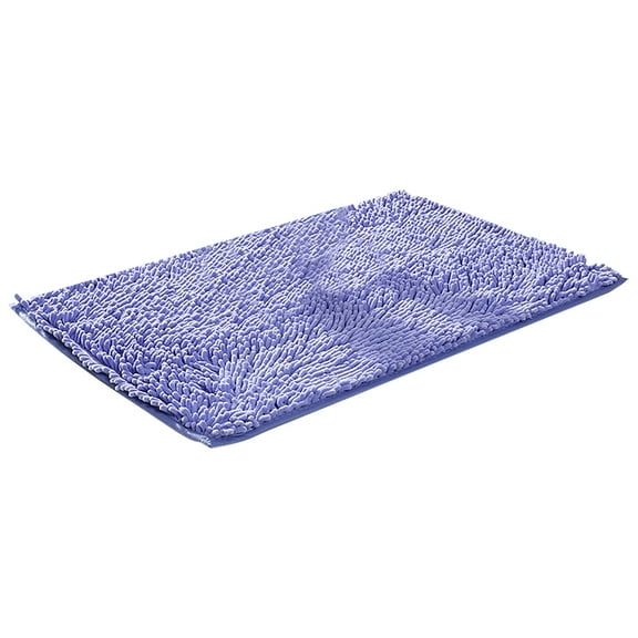 MOQIN Bath Mat Fluffy Bath Rug Light Blue Floor Mat Non Slip Bathroom Mat Soft and Comfortable Furry Durable Thickened Bathroom Rug Machine Washable for Kitchen Floor 20x31.5In