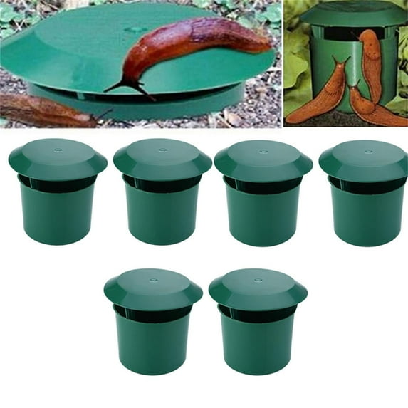 MOQIN Beer Slug Snail Traps, Beer Slug and Snail Traps, Snail Trap Catcher Tool, Reusable Plastic Snail Trapper Eco-Friendly Slug House for Garden Farm