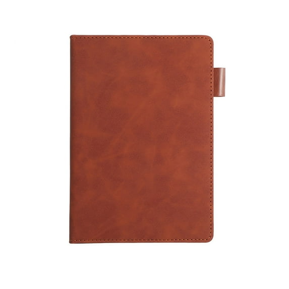 MOQIN Blank Journal Notebook for Women Men, 260 Pages College Ruled Notebook, A5 Hardcover Leather Journals for Writing, Meeting Minute Book, 5.7x8.3 In (A6: 5.5x4.1",192 Pages)