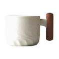 thumbnail image 1 of MOQIN Ceramic Espresso Cup with Wooden Handle,Ceramic Cup for Espresso Latte Cappuccino Tea, Wooden Handle Mug Set Unglazed Porcelain Arty Mug, Microwave Safe, 3X2 IN, 1 of 9