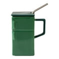 thumbnail image 1 of MOQIN Ceramic Mug Porcelain Latte Tea Cup Coffee Mug with Lid and Straw, Porcelain Tall Tea Cup with Handle for Home & Office, Vintage Refrigerator Shaped,550ml Capacity,Yellow,Green, 1 of 6