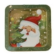 thumbnail image 1 of MOQIN Christmas Cookie Tin Box with Gold Accent Lid | Reusable Decorative Candy Storage Container | Holiday Gift Tin for Confectioneries, Baking Supplies & Festive Card Display, 1 of 9
