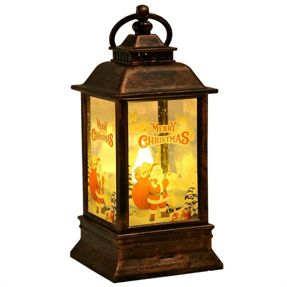 MOQIN Christmas Lantern, Lit Christmas Snow Globe Lantern, Christmas Water Lantern Snow Globe Portable Creative Cute Christmas Decorations and Charming Gifts