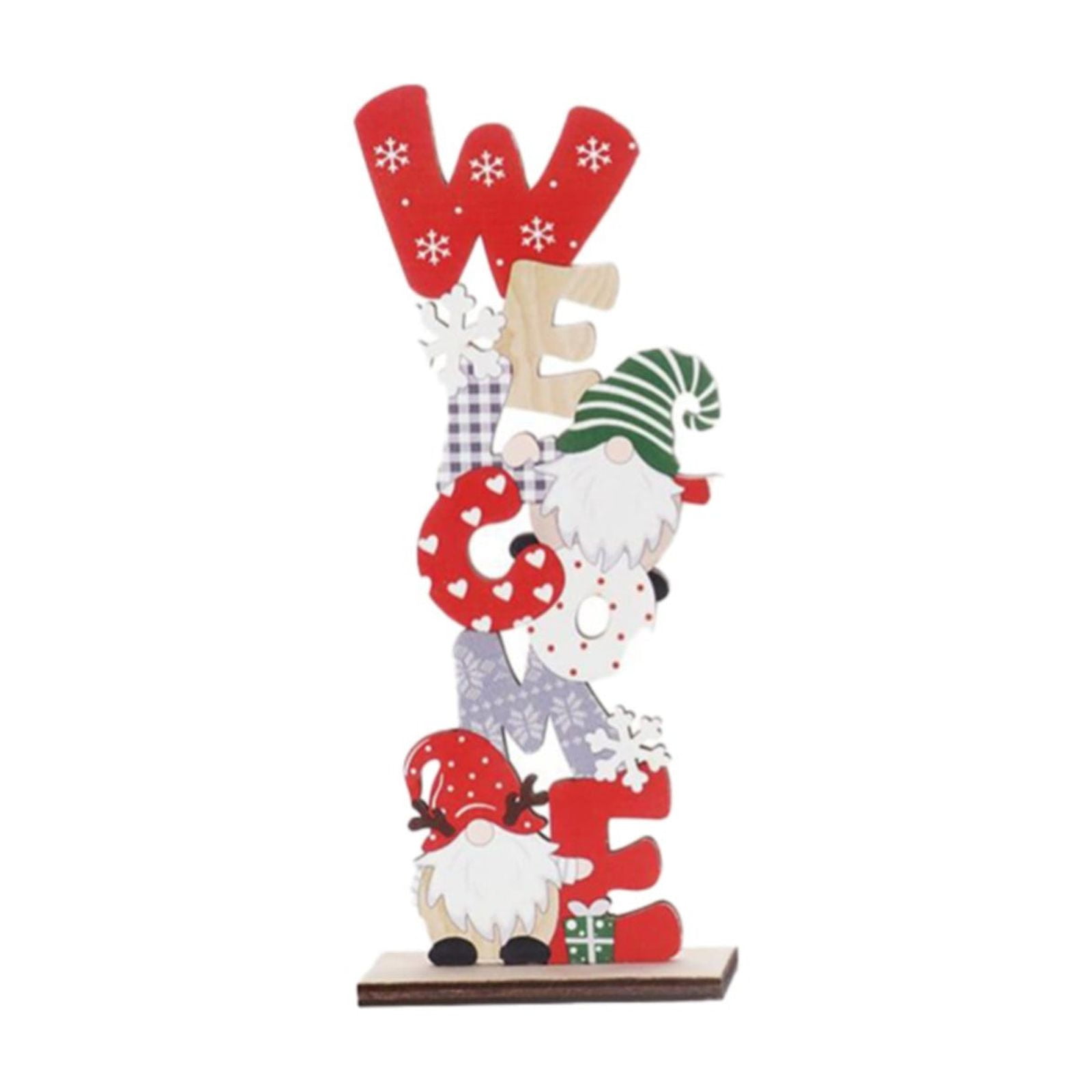 MOQIN Christmas Table Decorations Wooden Christmas Table Centerpieces ...