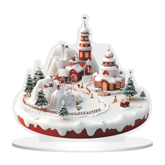 MOQIN Christmas Village House Indoor Decorations Gingerbread House Christmas Village Collectible Buildings Figurines Ceramic Shop House for Holiday Xmas Decor Gift