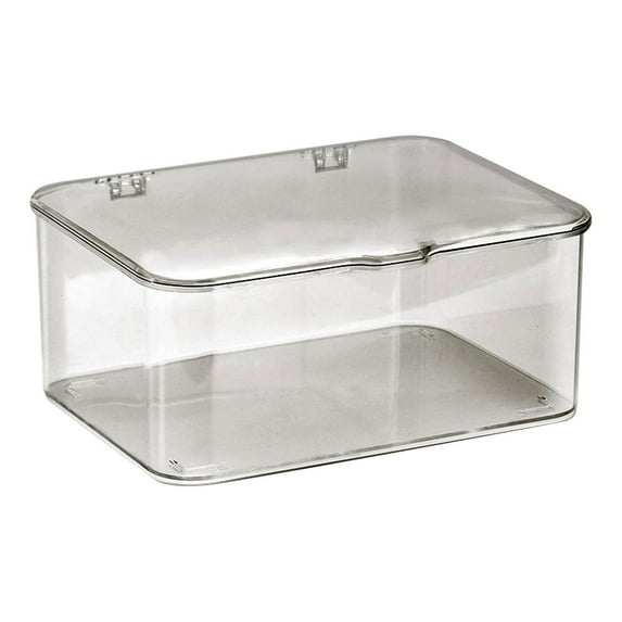 MOQIN Clear Plastic Storage Box with Flap Lid, Multipurpose Craft Organizers and Storage Box Art Supply Storage Organizer Plastic Sewing Box for Beads Pencils,Home Office Storage Organizer Bin Box