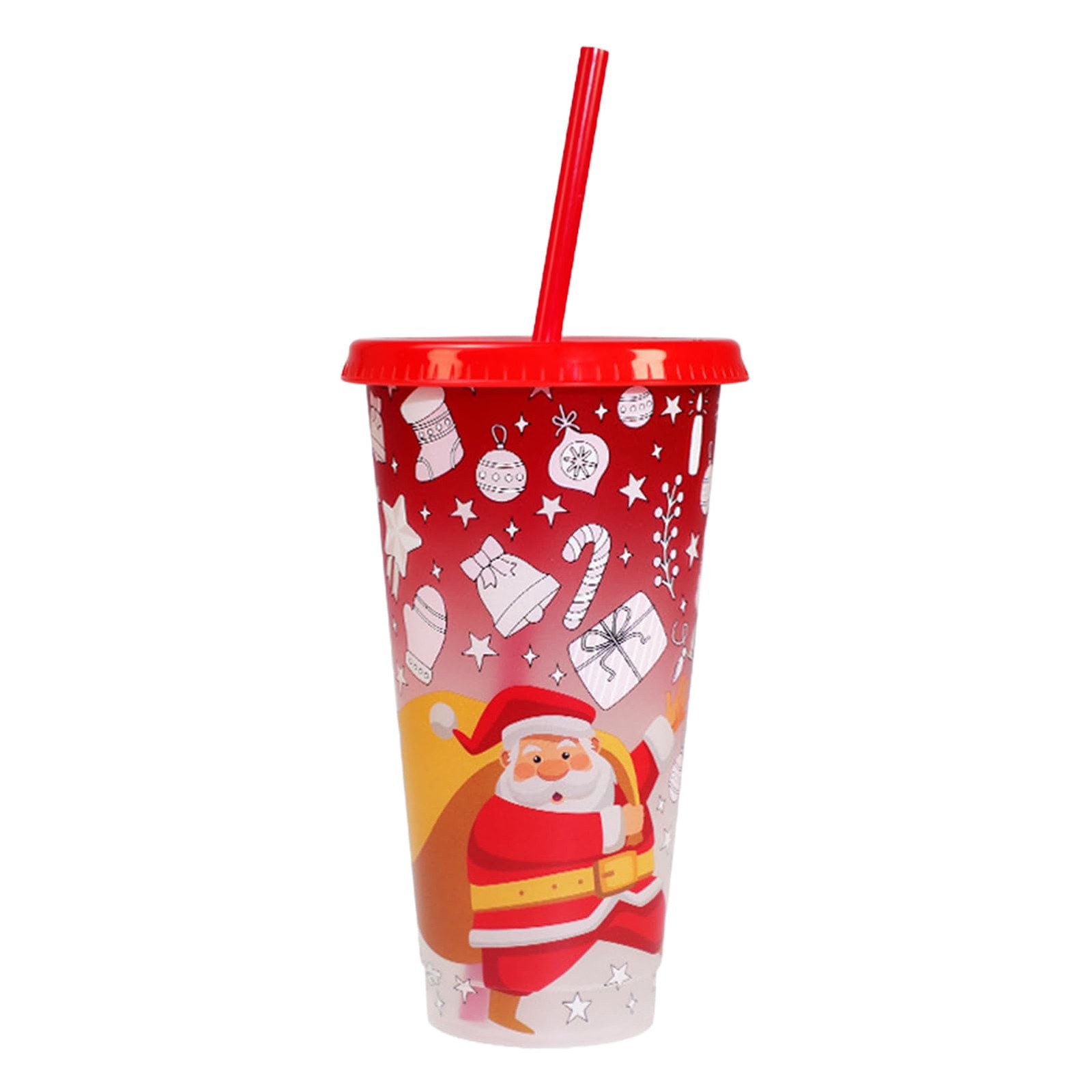 MOQIN Color Changing Cups, 24 oz Plastic Cups with Lids and Straws, Reusable Cups for Adults, Kids Party, Cute Cups for Ice Drink, Perfect for Cold Coffee, Smoothie etc