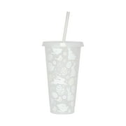 MOQIN Color Changing Cups,24 oz Plastic Cups with Lids and Straws, Reusable iced coffee cup for Easter, New Year Gift, Adults, Kids Party, Cute Easter Bunny Cups for Ice Drink