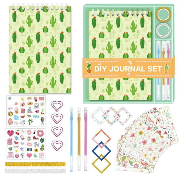MOQIN DIY Journal Kit for Girls - DIY Journal Set for Tween & Teen Girls, Stationery Set, Scrapbook & Diary Supplies Set, Journaling Art Crafts Kit, 7 8 9 10 Year Old Girl Birthday Gifts