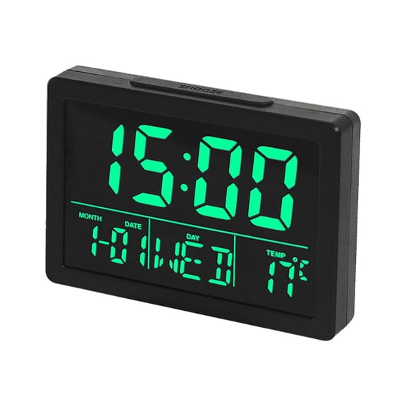 MOQIN Digital LED Clocks for Bedrooms 5.2 in White Alarm Clock, Dimming, LED Clock for Bedside, Large Screen Style LED Alarm Clock Practical Multifunctional Electronic Bell Clock