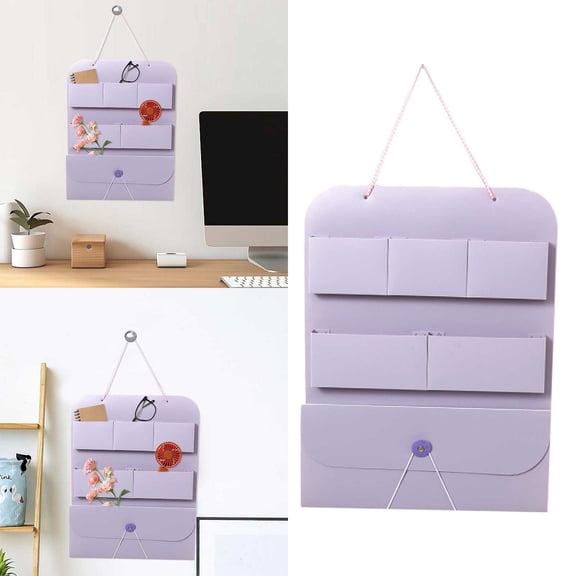 MOQIN Over the Door Hanging File Organizer, Wall Hanging File Folders Organizer Holders,Home Office Supplies Storage Pocket Chart for Paper Mails Planners Notebooks