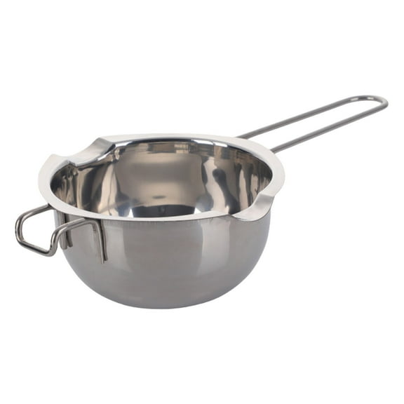 MOQIN Double Boiler Chocolate Melting Pot, Stainless Steel Boiler Pot Melting Bowl for Melting Chocolate Candy Cheese Butter and Candle Wax Making, Capacity 400ML/13oz