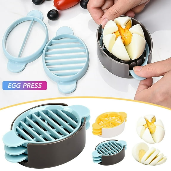 MOQIN Egg Slicer for Hard Boiled Eggs, Stainless Steel Wire Egg Cutter with Stylish Duotone Plastic Body, Great for Boiled Eggs, Strawberr, Fruit, More