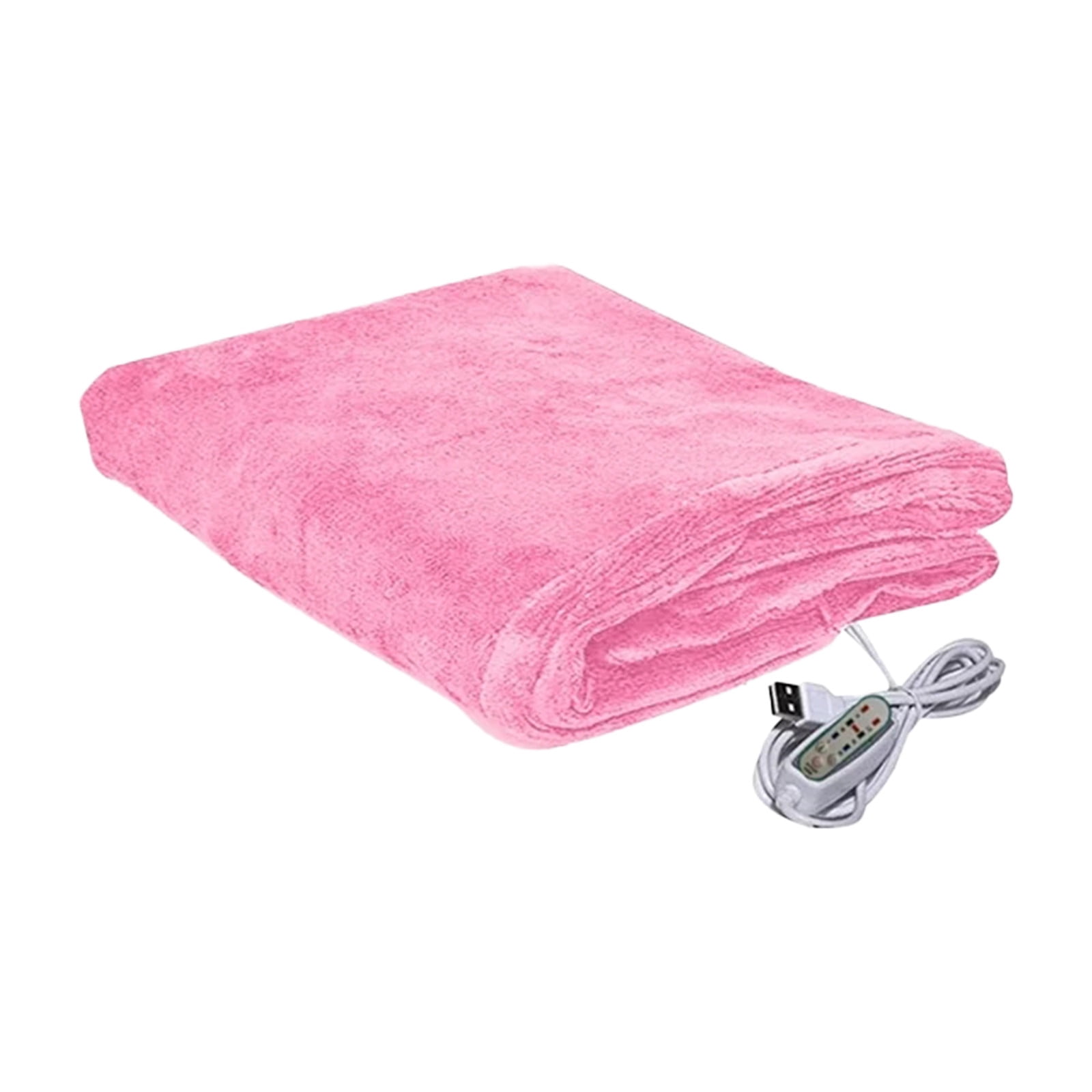 MOQIN Electric Heated Plush Wrap Blanket 5V USB Charging Heated Throw Blanket Heated Shawl Zipper Warm Soft Flannel Shawl with 3 Heat Settings for Car Office Home Travel