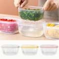 thumbnail image 1 of MOQIN Food Storage Containers with Lids Airtight, Scallion Preservation Box Fridge Fresh-Keeping Container, Draining Portable Divided Fruit Storage Container Storage Basket, 1 of 7