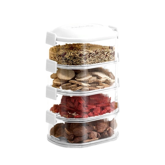 MOQIN Food Storage Containers, Plastic Storage 4 Cup Food Containers with Lids, Airtight Lids, Ideal for Lunch, Meal Prep & Leftovers